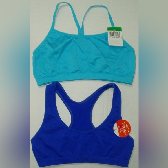 Girls Sports Bra Racerback Athletic Youth Active Wear Wireless - Picture 1 of 6